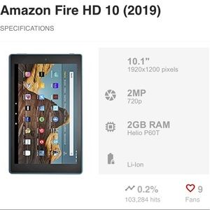 Kindle Fire m2v3r5 2019 with case Good-Great condition